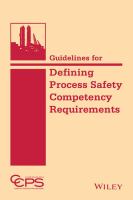 Guidelines for defining process safety competency requirements