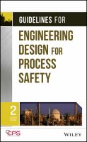 Guidelines for engineering design for process safety