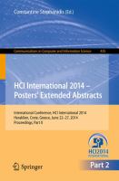 HCI International 2014 - Posters' Extended Abstracts International Conference, HCI International 2014, Heraklion, Crete, June 22-27, 2014. Proceedings, Part II /