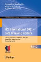 HCI International 2021 - Late Breaking Posters 23rd HCI International Conference, HCII 2021,  Virtual Event, July 24–29, 2021, Proceedings, Part II /