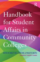 Handbook for student affairs in community colleges
