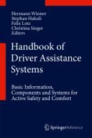 Handbook of Driver Assistance Systems Basic Information, Components and Systems for Active Safety and Comfort /