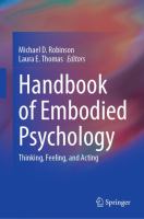 Handbook of Embodied Psychology Thinking, Feeling, and Acting /