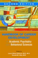 Handbook of career development in academic psychiatry and behavioral sciences