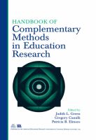 Handbook of complementary methods in education research