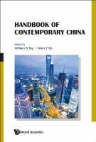 Handbook of contemporary China