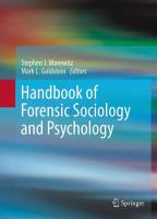 Handbook of forensic sociology and psychology