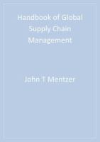 Handbook of global supply chain management