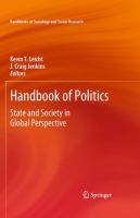 Handbook of politics state and society in global  perspective /