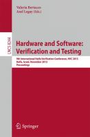 Hardware and Software: Verification and Testing 9th International Haifa Verification Conference, HVC 2013, Haifa, Israel, November 5-7, 2013, Proceedings /