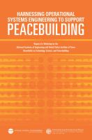 Harnessing operational systems engineering to support peacebuilding report of a workshop /