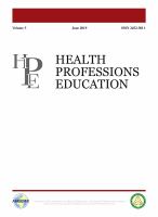 Health professions education