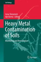 Heavy Metal Contamination of Soils Monitoring and Remediation /