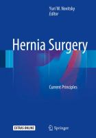 Hernia Surgery Current Principles /