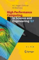 High performance computing in science and engineering '07 transactions of the High Performance Computing Center Stuttgart (HLRS) 2007 /