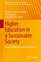 Higher Education in a Sustainable Society A Case for Mutual Competence Building /