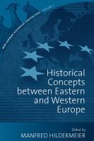 Historical concepts between eastern and western Europe