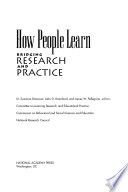 How people learn bridging research and practice /