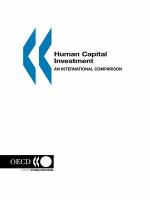 Human capital investment an international comparison /