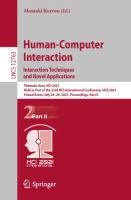 Human-Computer Interaction. Interaction Techniques and Novel Applications Thematic Area, HCI 2021, Held as Part of the 23rd HCI International Conference, HCII 2021, Virtual Event, July 24–29, 2021, Proceedings, Part II /