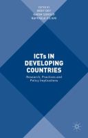 ICTs in developing countries research, practices and policy implications /