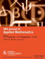 IMA journal of applied mathematics