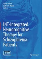 INT-Integrated Neurocognitive Therapy for Schizophrenia Patients