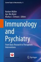 Immunology and Psychiatry From Basic Research to Therapeutic Interventions /