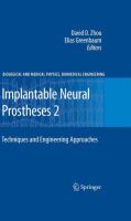 Implantable Neural Prostheses 2 Techniques and Engineering Approaches /