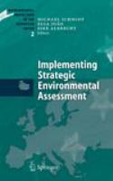 Implementing Strategic Environmental Assessment