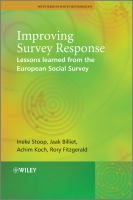 Improving survey response lessons learned from the European Social Survey /