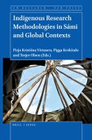 Indigenous research methodologies in Sámi and global contexts