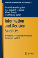 Information and Decision Sciences Proceedings of the 6th International Conference on FICTA /