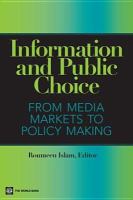 Information and public choice from media markets to policy making /