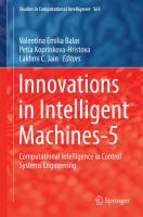 Innovations in Intelligent Machines-5 Computational Intelligence in Control Systems Engineering /