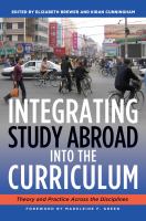 Integrating study abroad into the curriculum