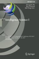 Intelligence Science I Second IFIP TC 12 International Conference, ICIS 2017, Shanghai, China, October 25-28, 2017, Proceedings /