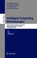 Intelligent Computing Methodologies 14th International Conference, ICIC 2018, Wuhan, China, August 15-18, 2018, Proceedings, Part III /