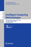 Intelligent Computing Methodologies 16th International Conference, ICIC 2020, Bari, Italy, October 2–5, 2020, Proceedings, Part III /