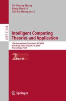 Intelligent Computing Theories and Application 15th International Conference, ICIC 2019, Nanchang, China, August 3–6, 2019, Proceedings, Part II /