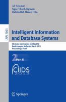 Intelligent Information and Database Systems 5th Asian Conference, ACIIDS 2013, Kuala Lumpur, Malaysia, March 18-20, 2013, Proceedings, Part II /