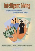 Intelligent giving insights and strategies for higher education donors /