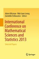 International Conference on Mathematical Sciences and Statistics 2013 selected papers /