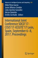 International Joint Conference SOCO’17-CISIS’17-ICEUTE’17 León, Spain, September 6–8, 2017, Proceeding