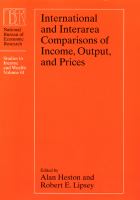 International and interarea comparisons of income, output, and prices