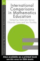 International comparisons in mathematics education