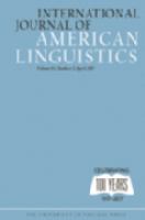 International journal of American linguistics