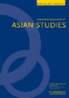 International journal of Asian studies