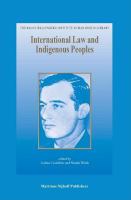 International law and indigenous peoples