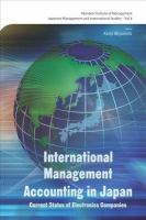 International management accounting in Japan current status of electronics companies /